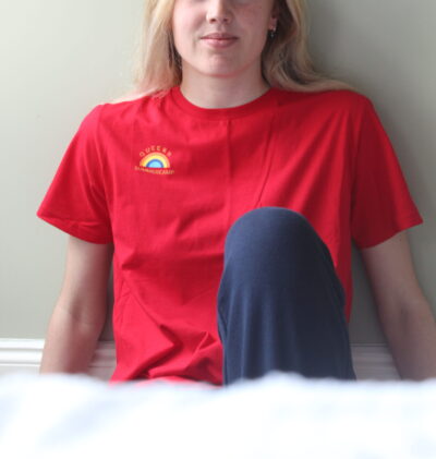 QBA Oversized Womens T-Shirt in Red